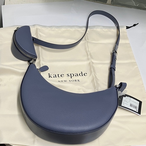 kate spade Handbags - Kate Spade Duo MD pebble leather Shldr bag Cinder gre
